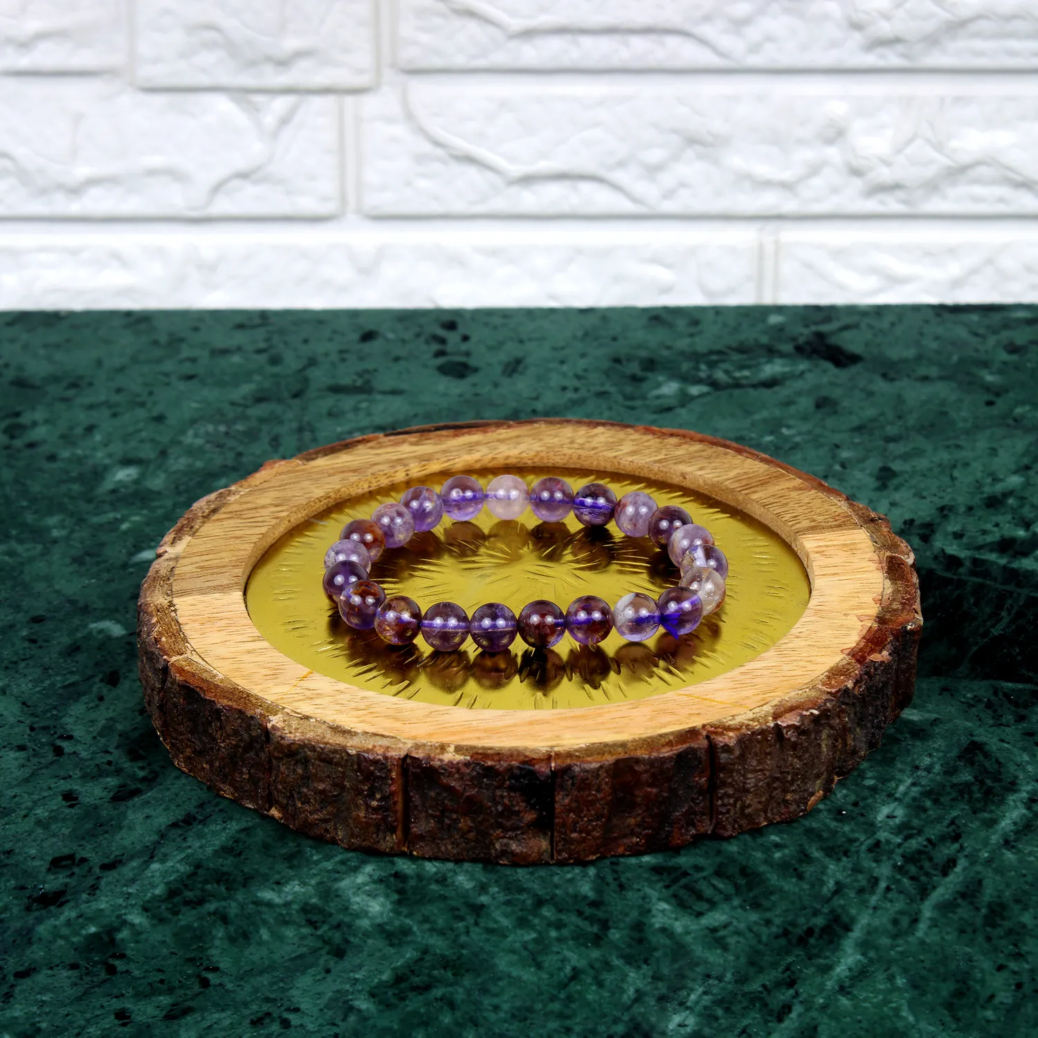 El'Cobre Auralite 23 krystal armbånd 8 mm elastik