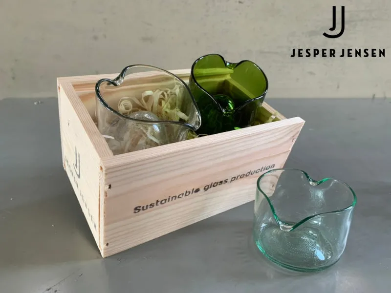 Jesper Jensen Wooden Crate Heart Bowl skålsæt mix