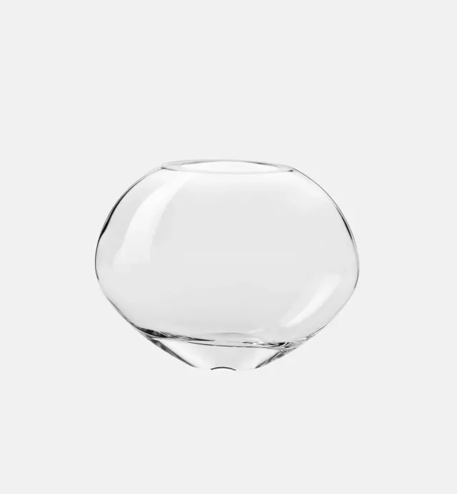 Krosno Flat Oval vase 21 cm klart glas