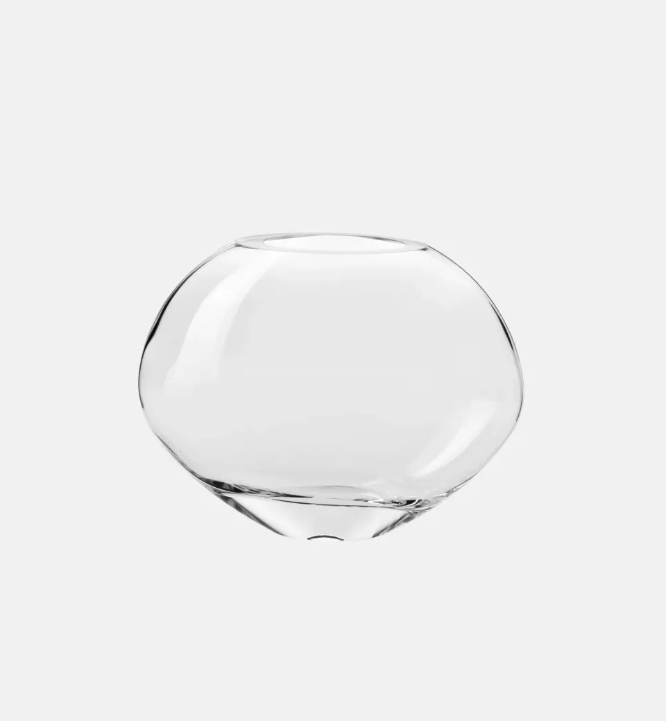 Krosno Flat Oval vase 21 cm klart glas