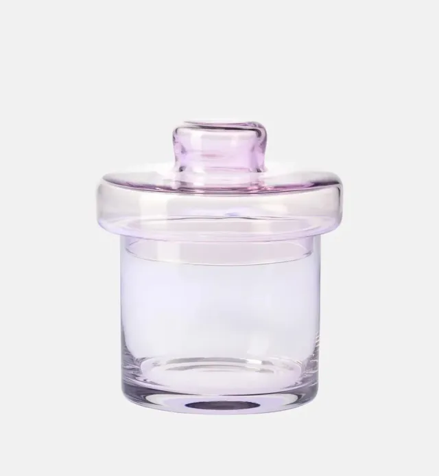 Krosno krukke med låg rose quartz 21,5 cm