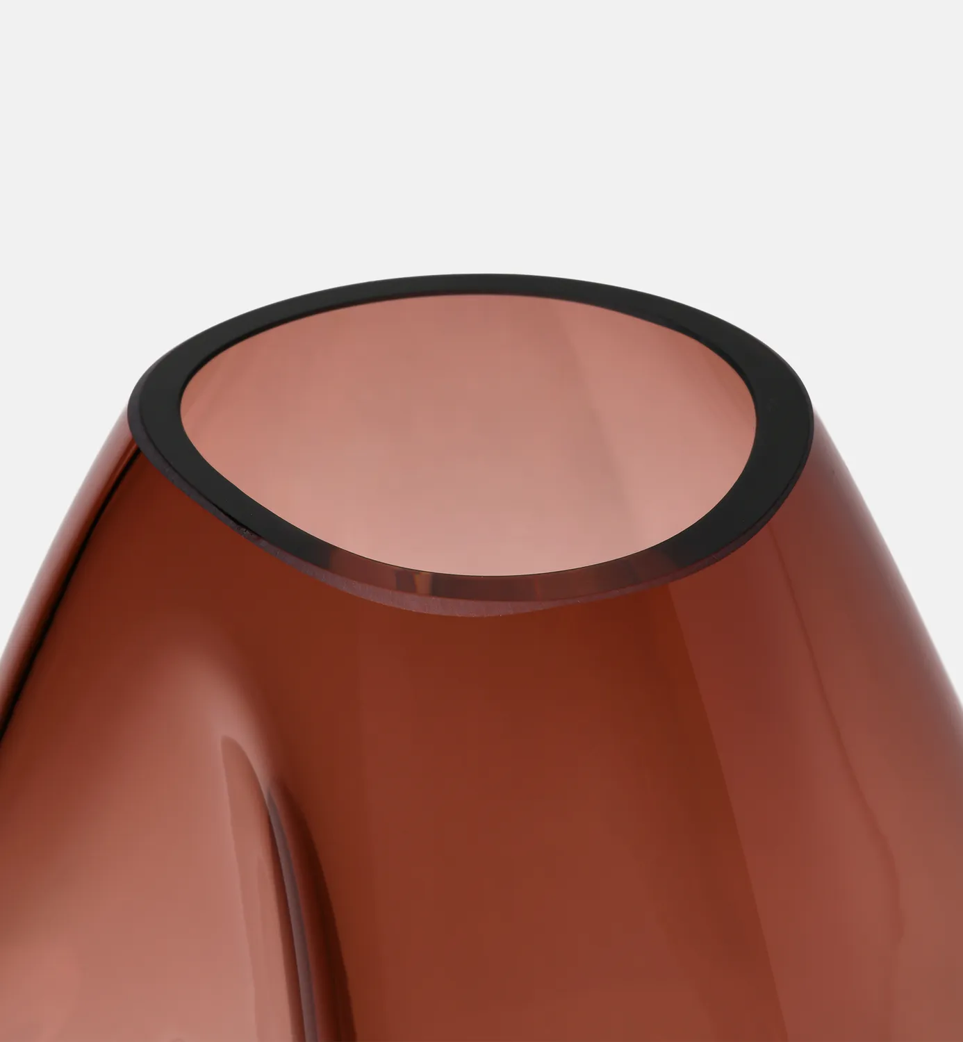 Krosno Flow vase bordeaux 20 cm afrundet