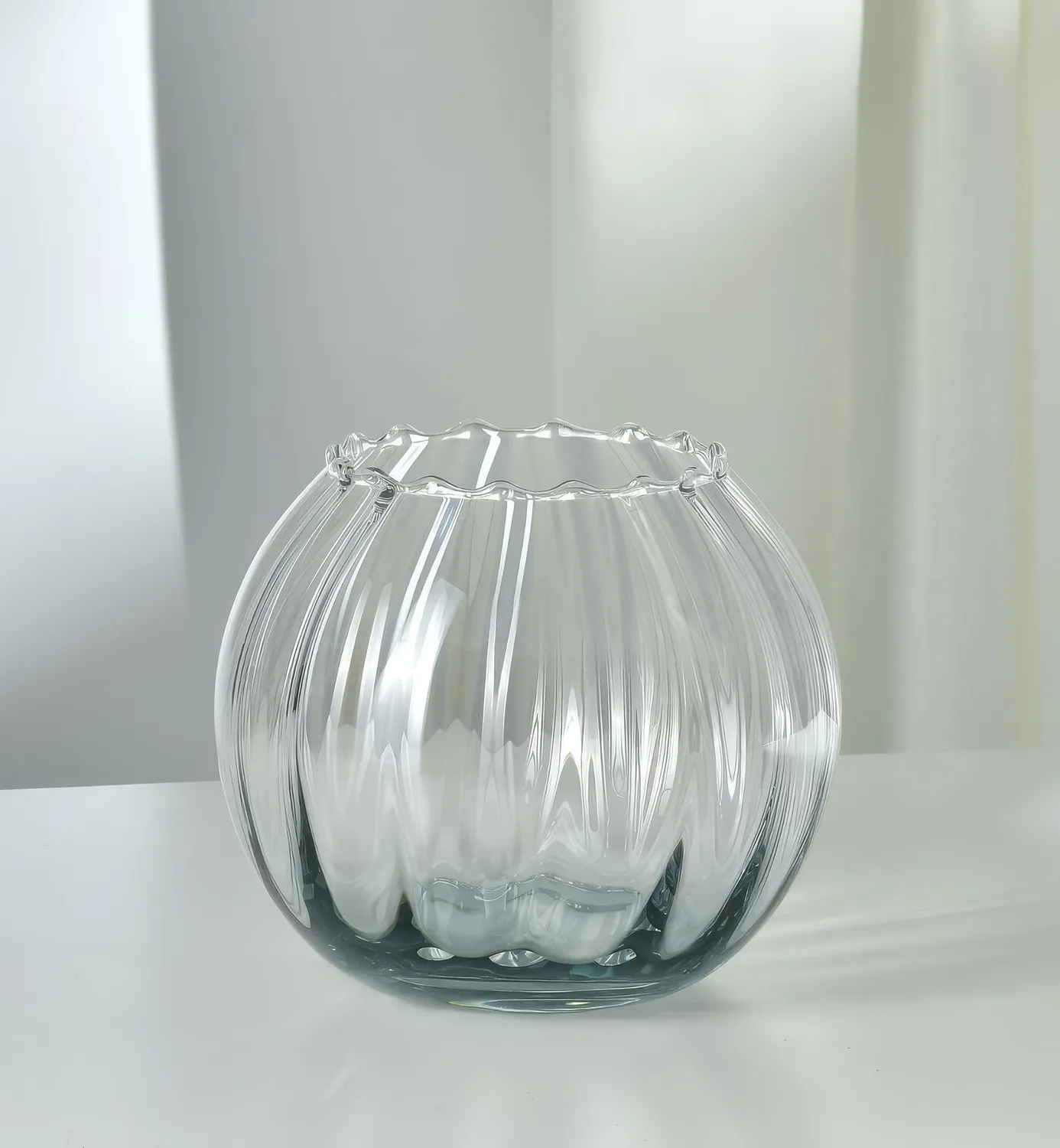Krosno vase 15,5 cm akvamarin glas
