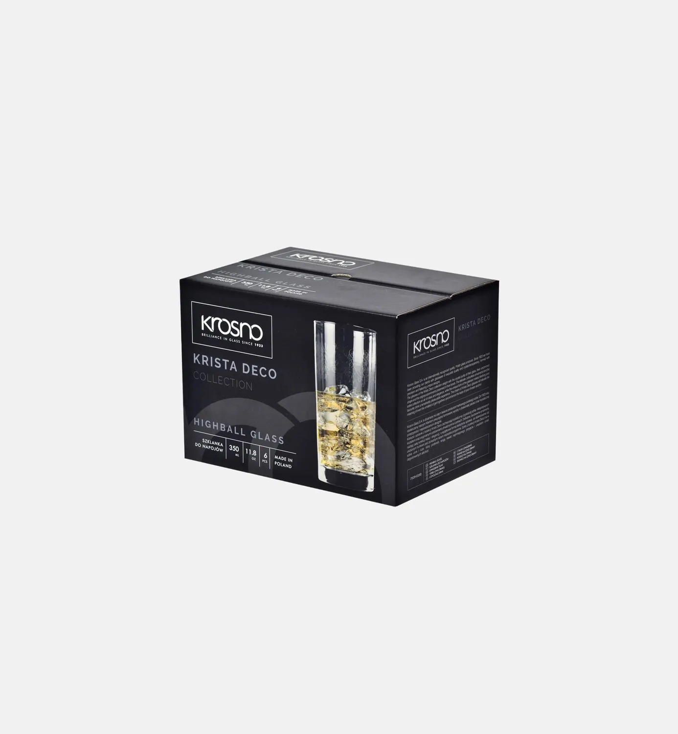 Krosno longdrink tumblerglas 350 ml mønster