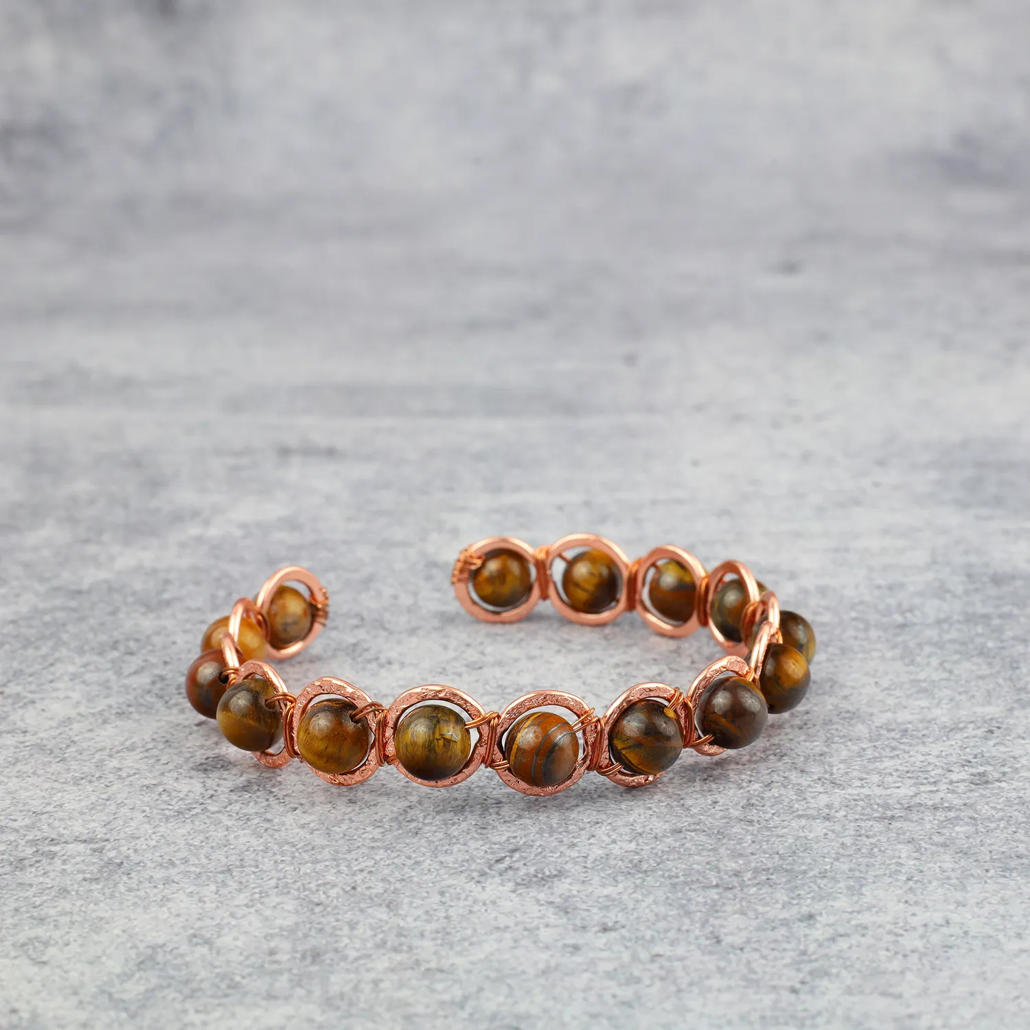 El'Cobre Copper Tiger Eye Crystal armbånd tigerøje