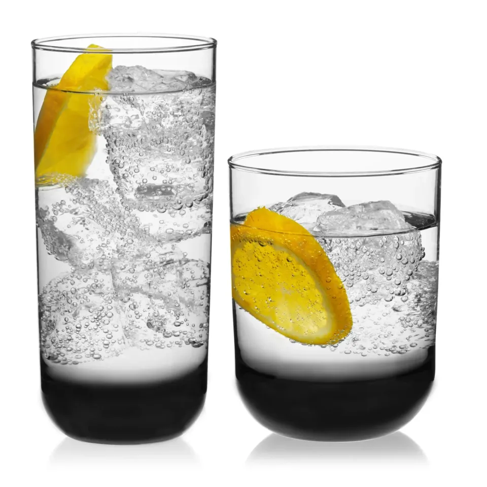 Libbey Polaris drikkeglas 16 stk røgfarvet glas