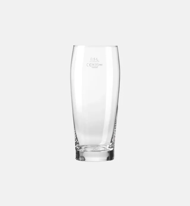 Krosno ICE ølglas 590 ml krystal med skænkestreg