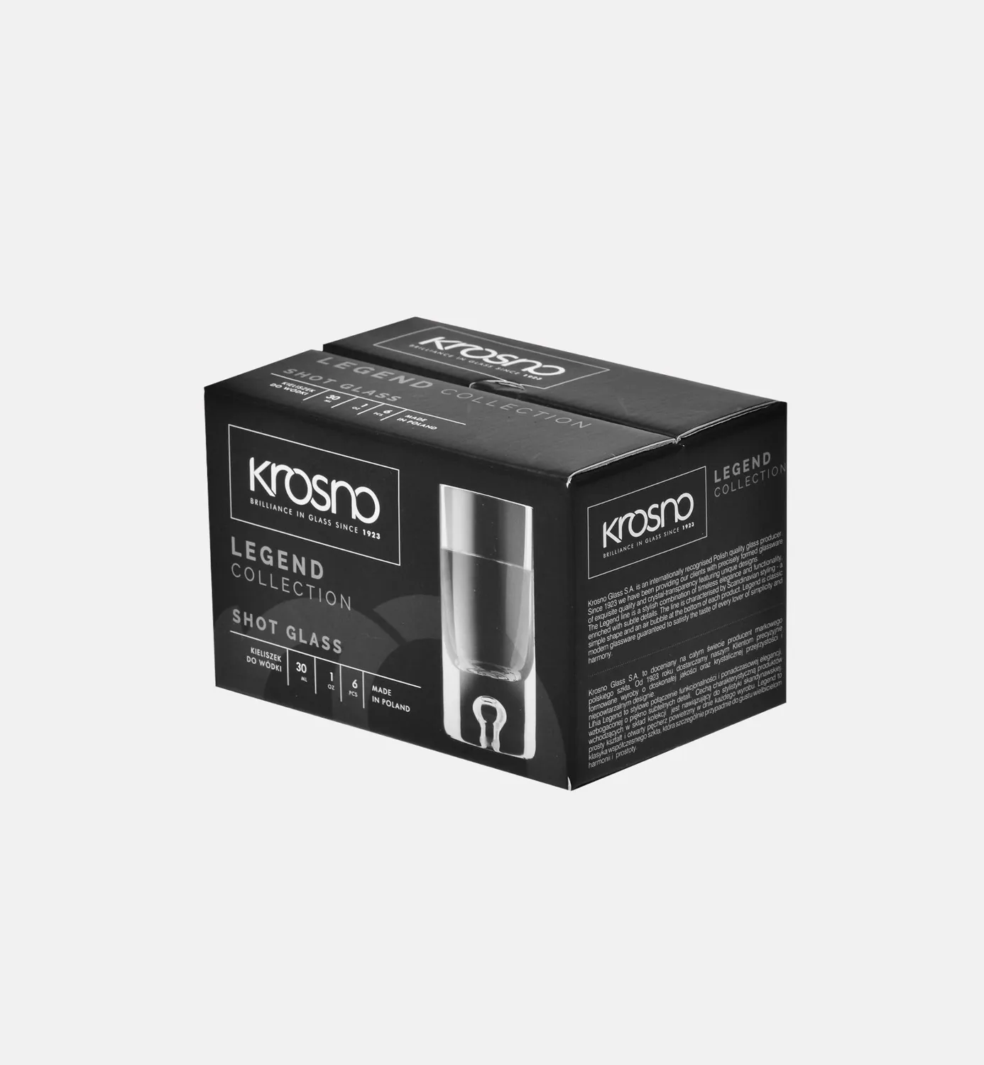 Krosno Legend vodkaglas 30 ml krystal