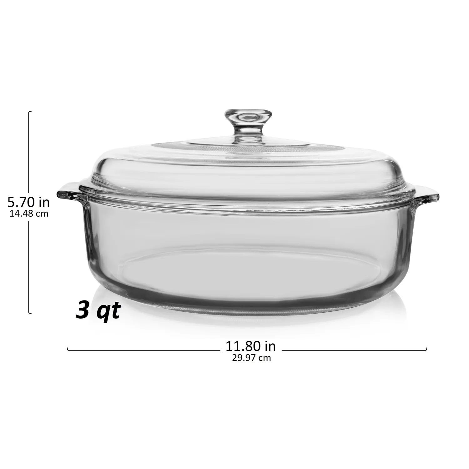 Libbey Baker's Basics ildfast fad rund 2,8 l med låg