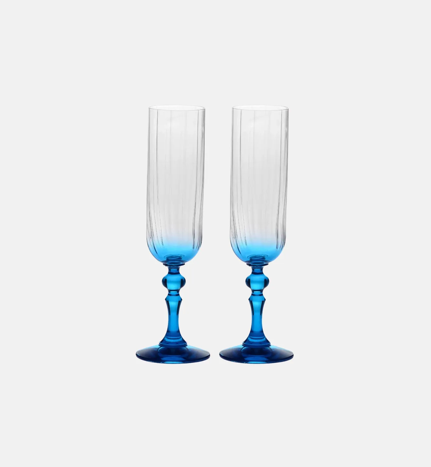 Krosno Ombré champagneglas turkis 200 ml
