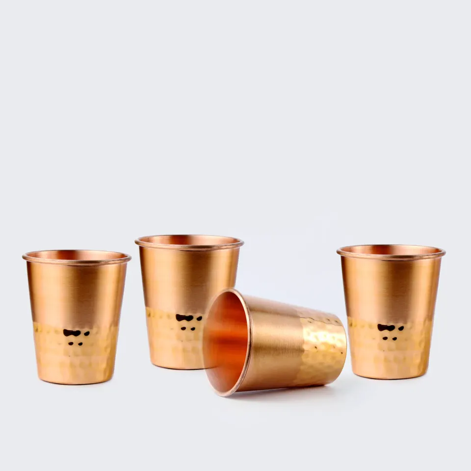 El'Cobre Sequence kobberglas 250 ml 4 stk hamret