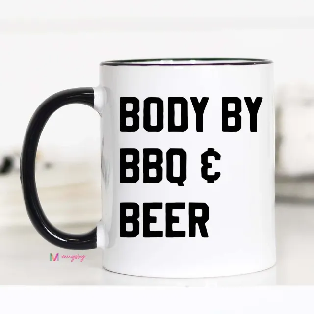 Mugsby Body By BBQ and Beer kop 325 ml til far