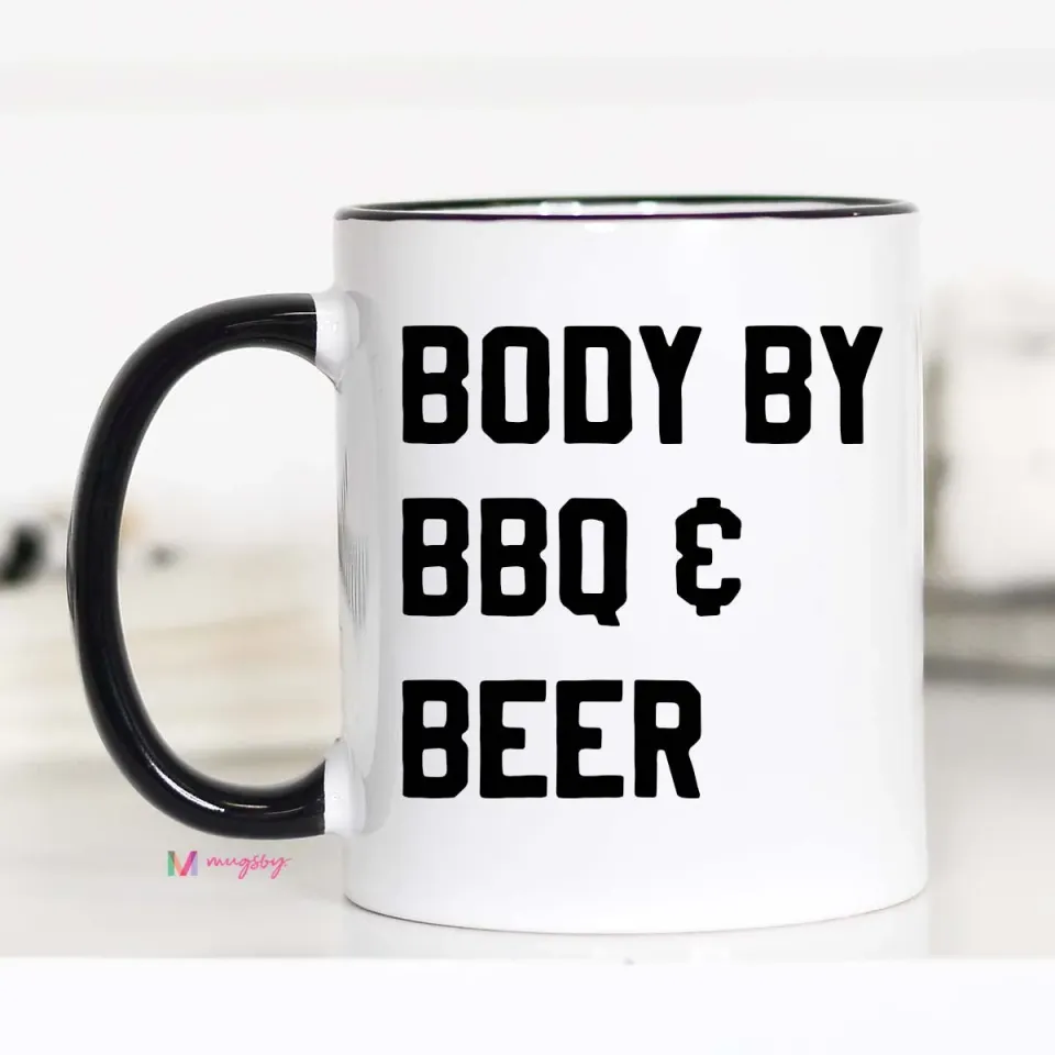 Mugsby Body By BBQ and Beer kop 325 ml til far