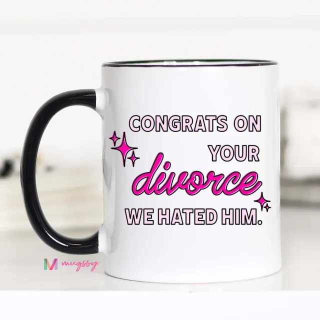 Mugsby Congrats Divorce kop 325 ml hvid sjov