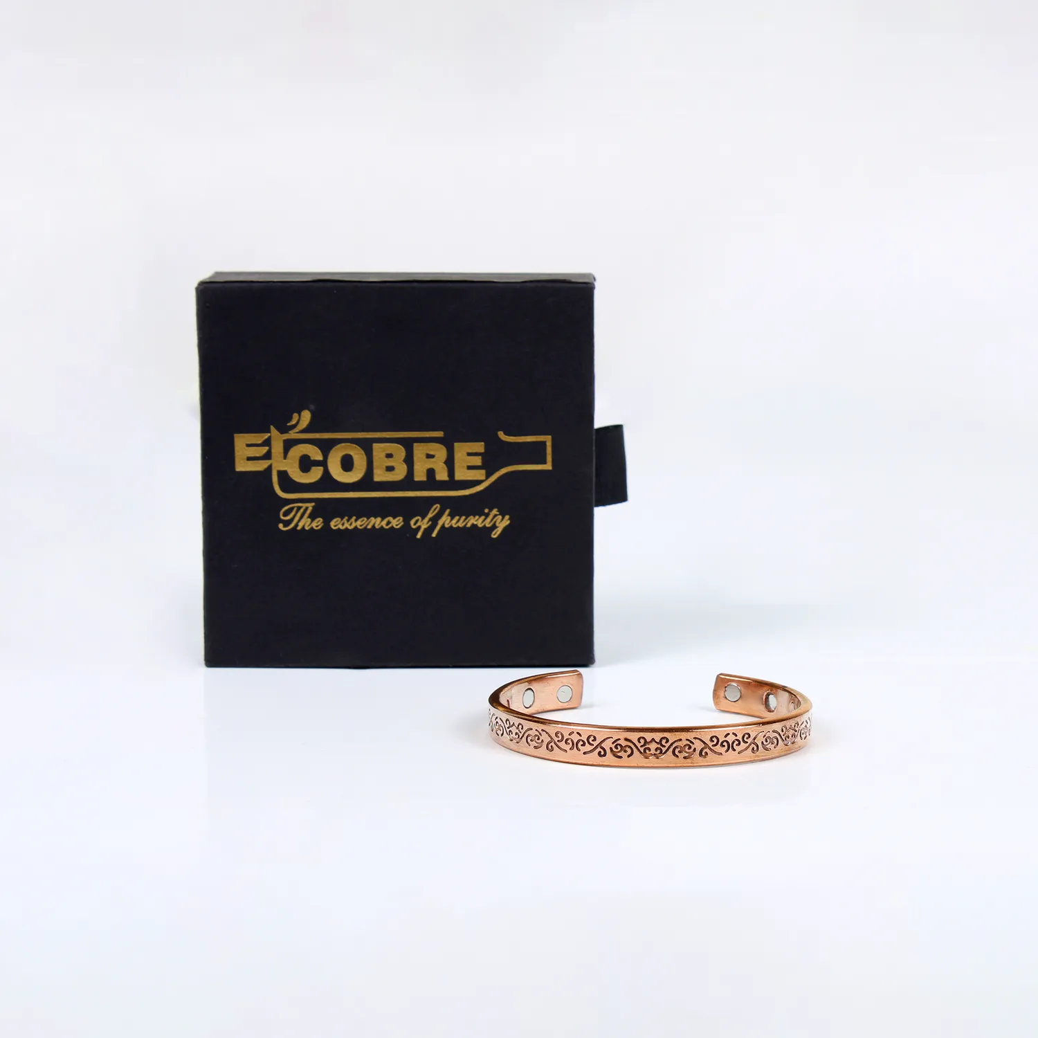 El'Cobre Design 35 kobberarmbånd magnet med gaveæske
