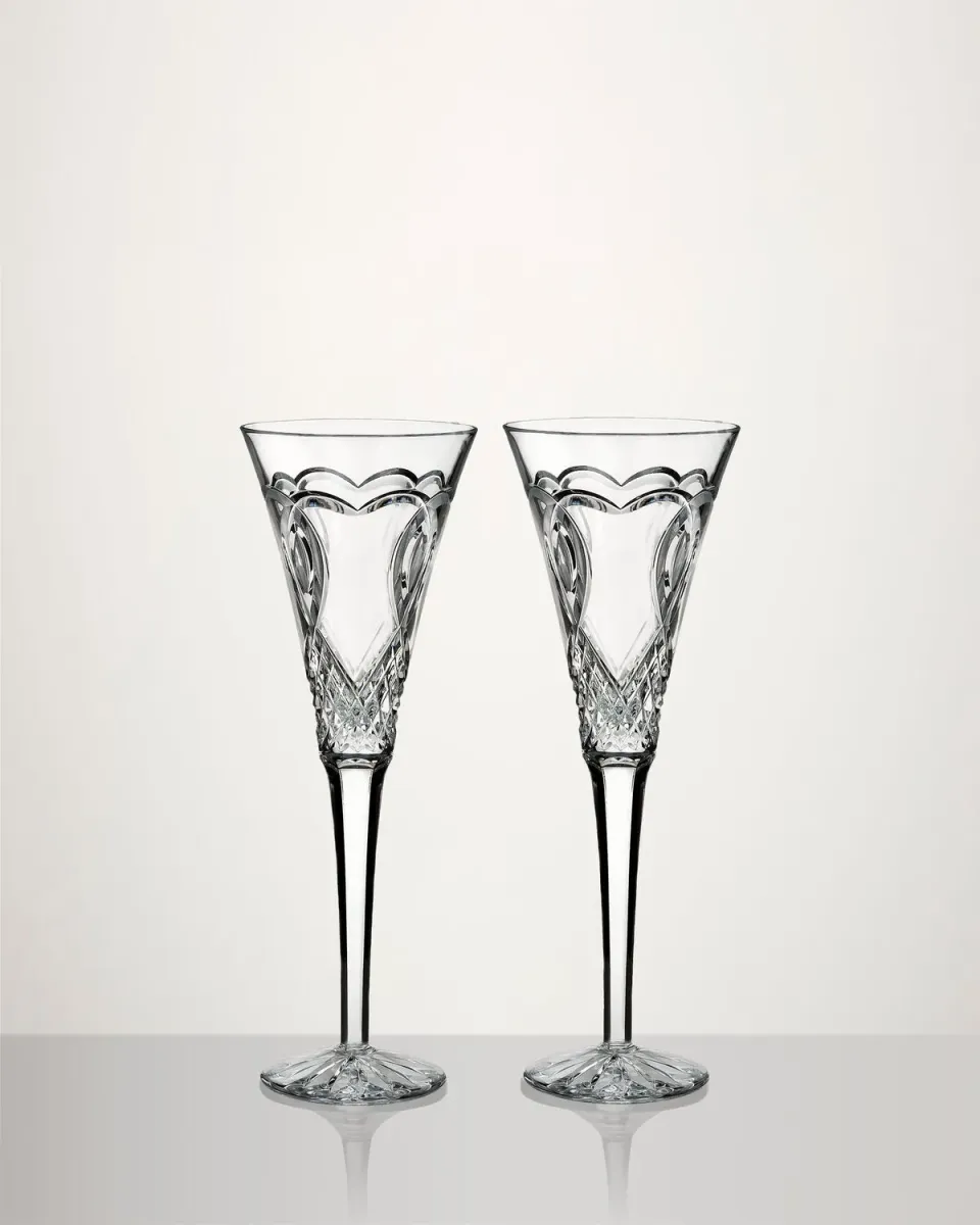 Waterford Wedding champagneglas 2 stk krystal hjerte