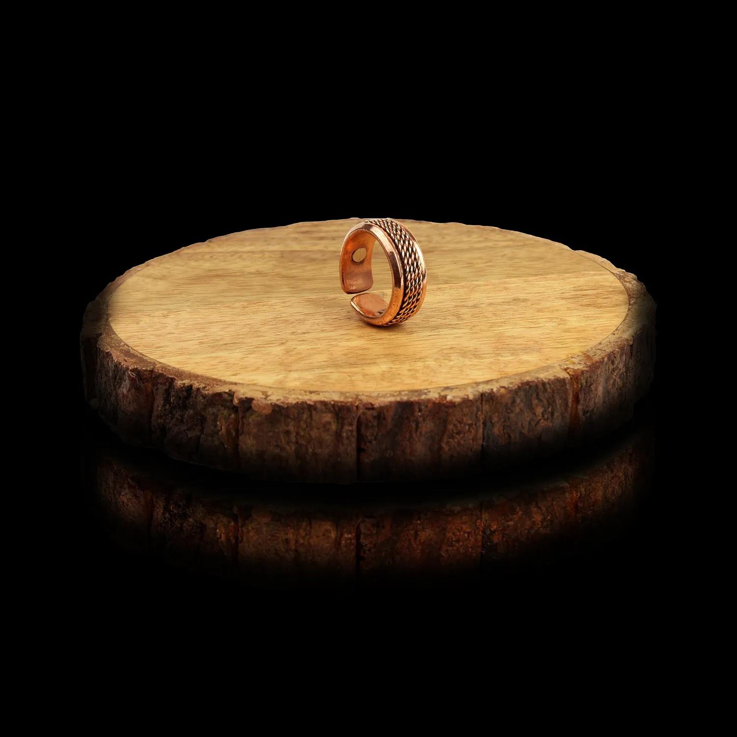 El'Cobre Design 12 kobberring med magnet justerbar