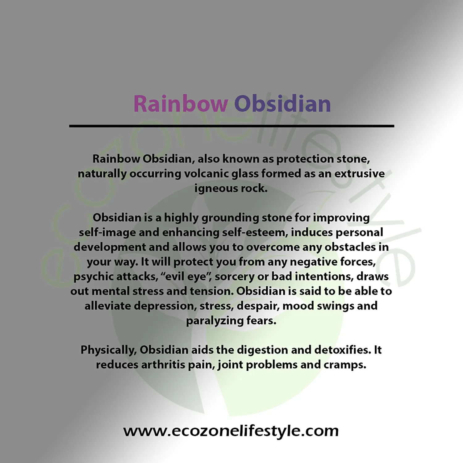 El'Cobre Rainbow Obsidian armbånd 8mm sort