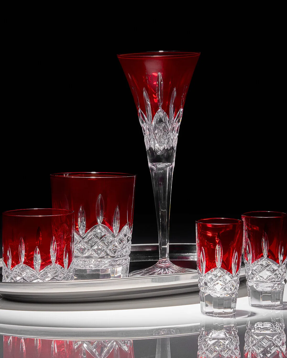 Waterford Lismore Red champagneglas 2 stk rød