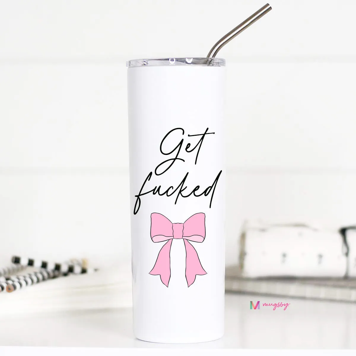 Mugsby Get Fucked termo tumbler 591 ml rosa
