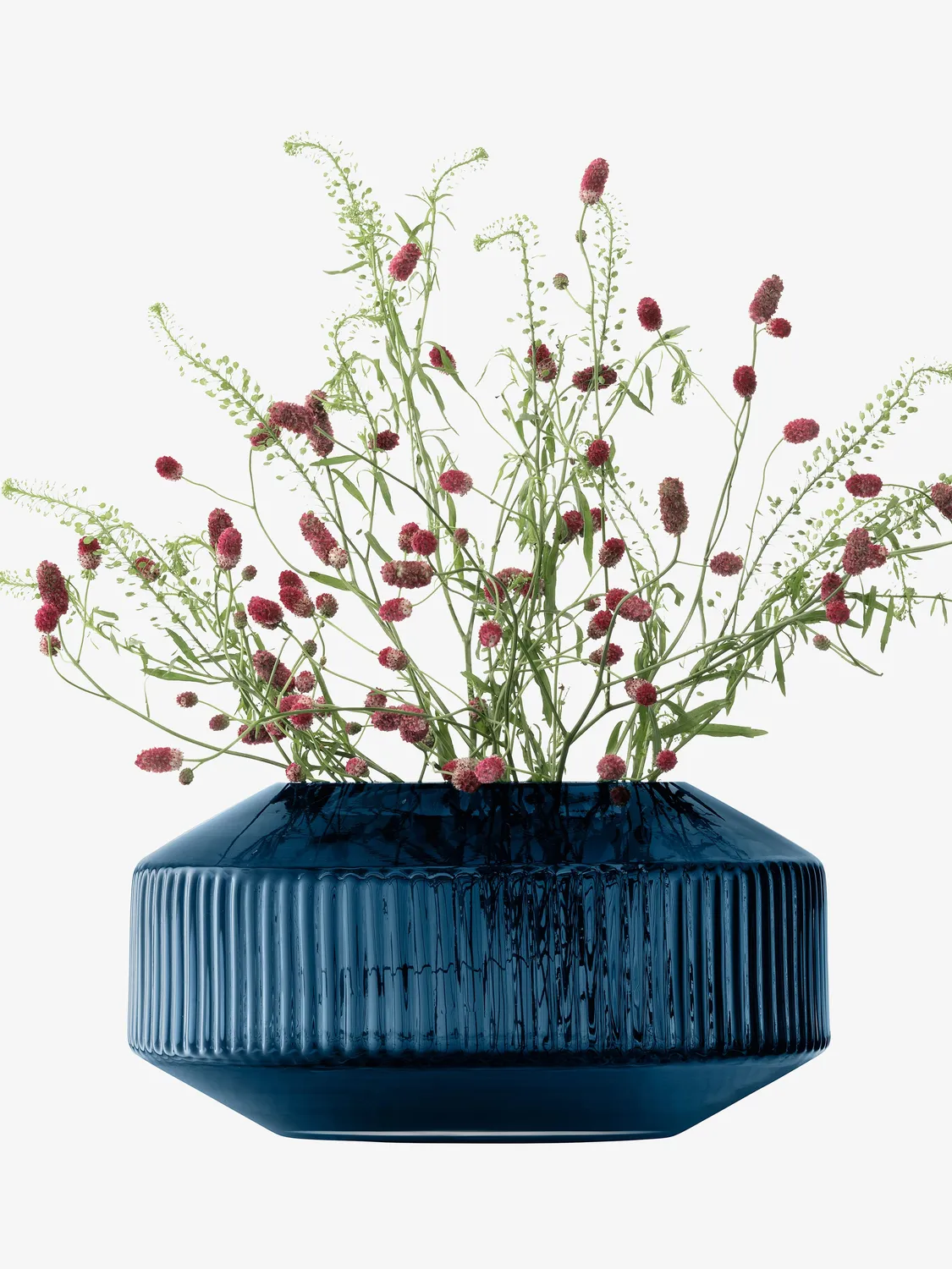 LSA Rotunda vase bred riflet glas