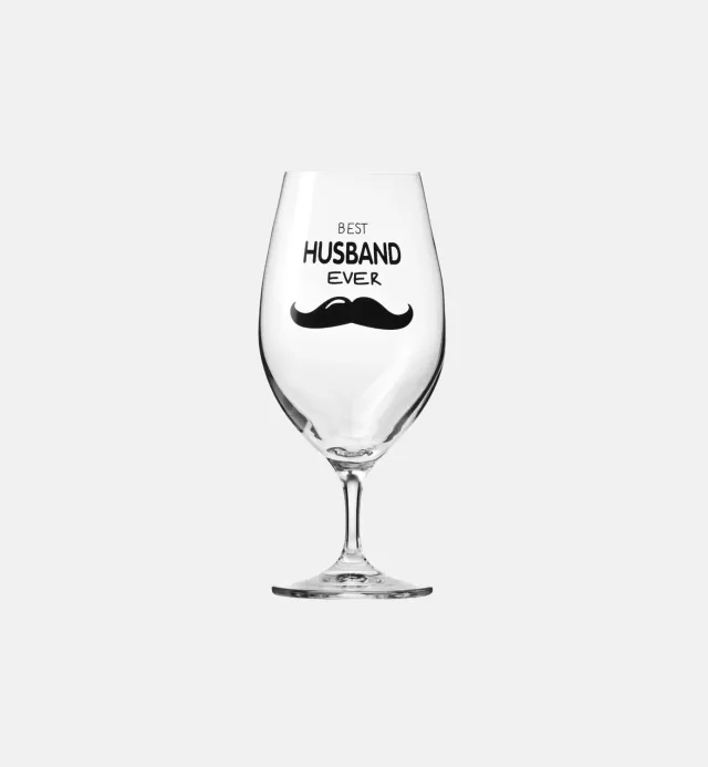 Krosno BEST HUSBAND EVER ølglas 400 ml gave