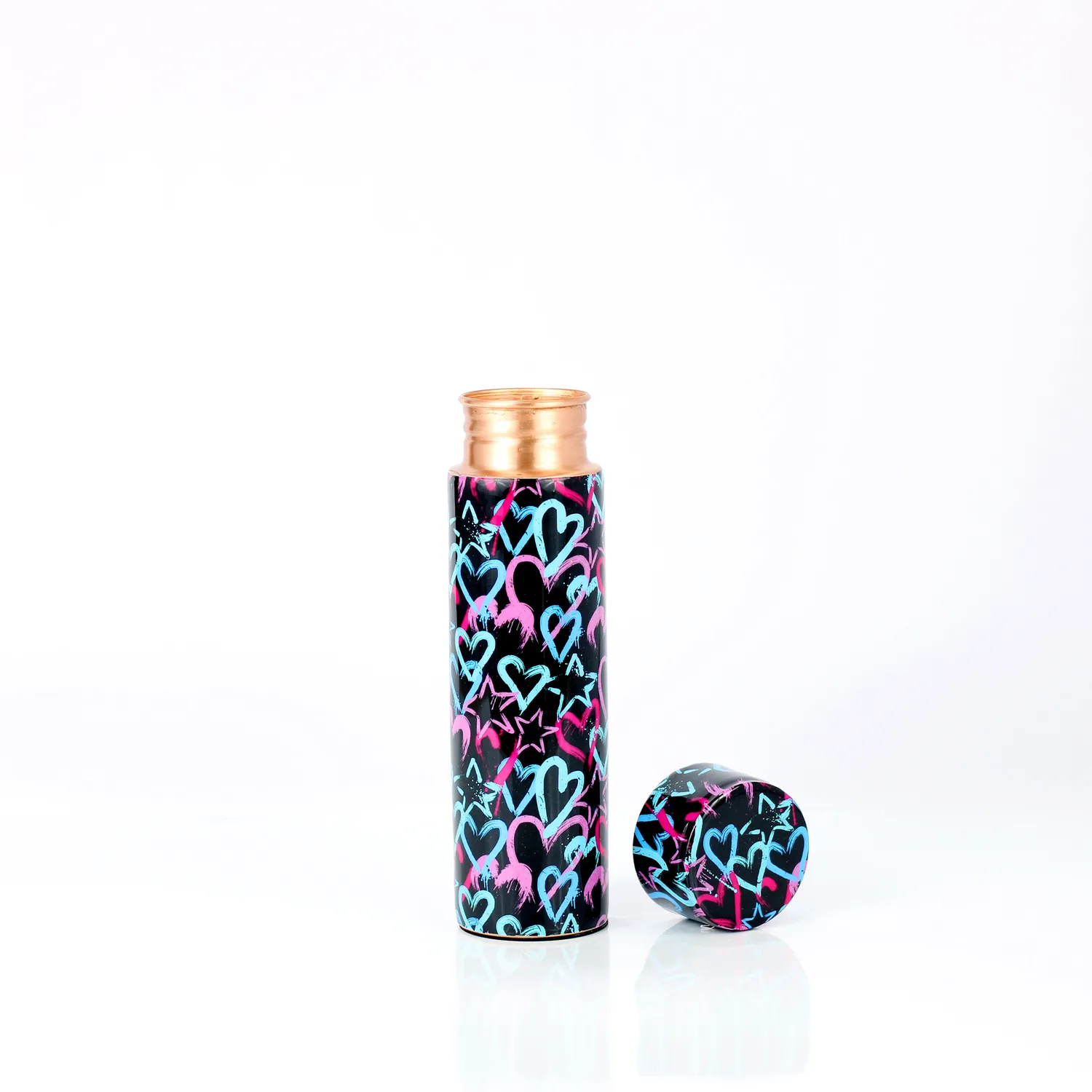 El'Cobre Premium Hearts kobberflaske 500 ml print