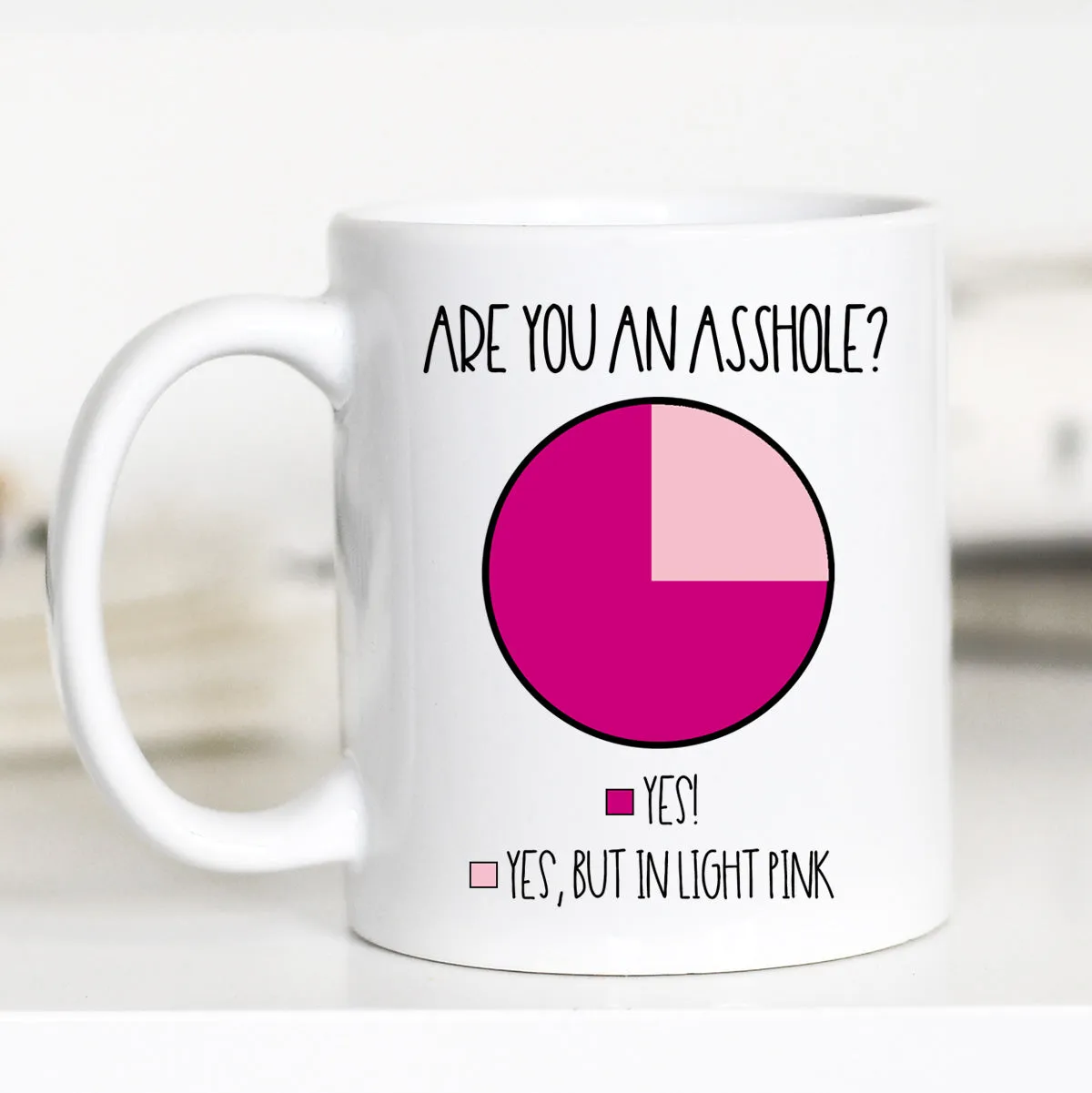 Mugsby Are You krus 325 ml hvid pie chart