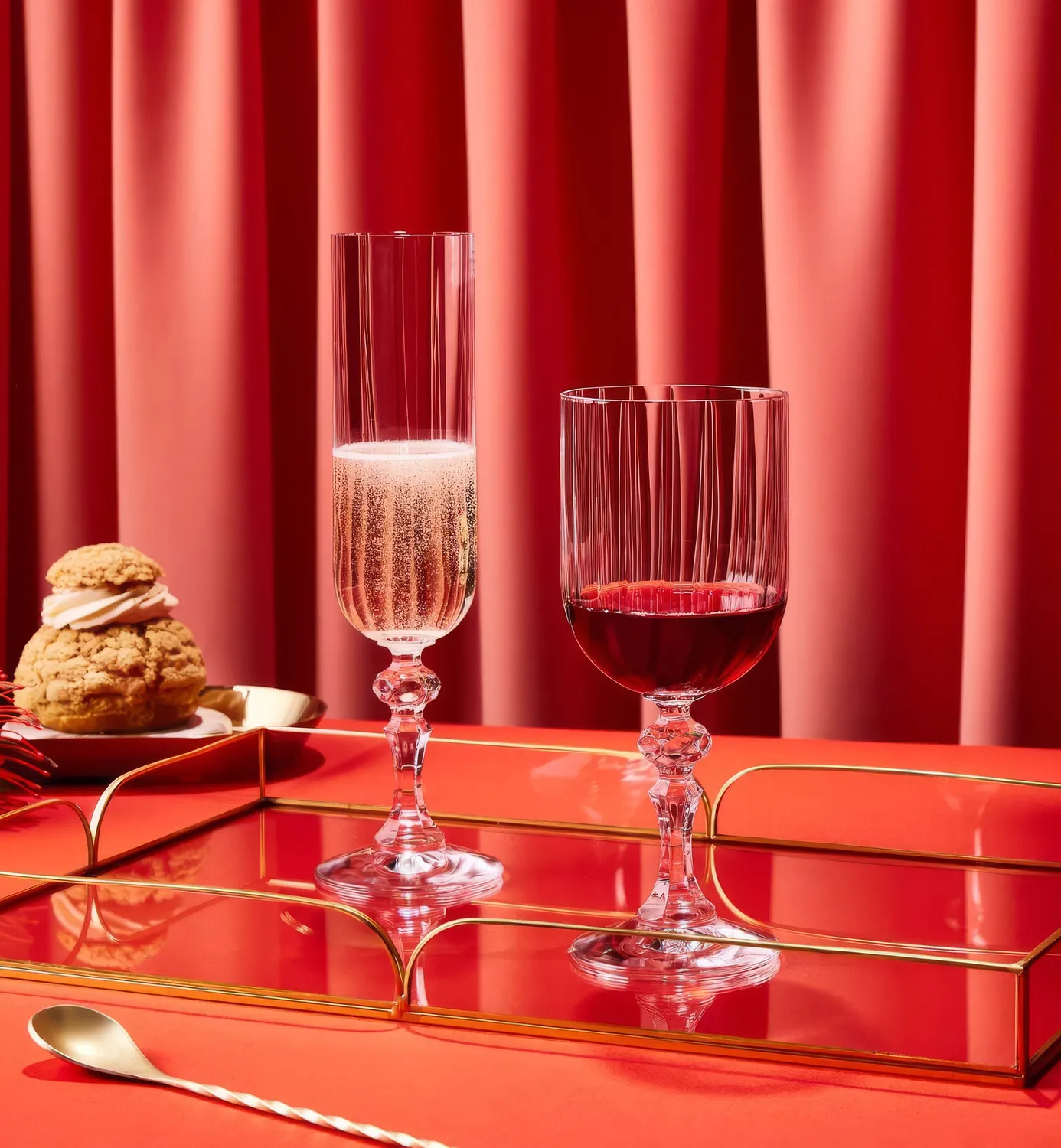 Krosno Paris champagneglas 220 ml krystal riflet