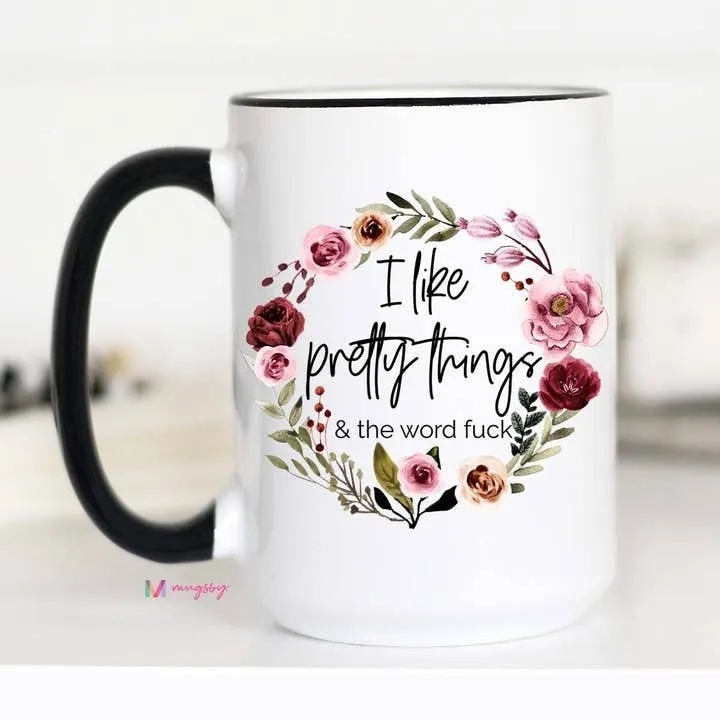 Mugsby Pretty Things kop 325 ml hvid fræk