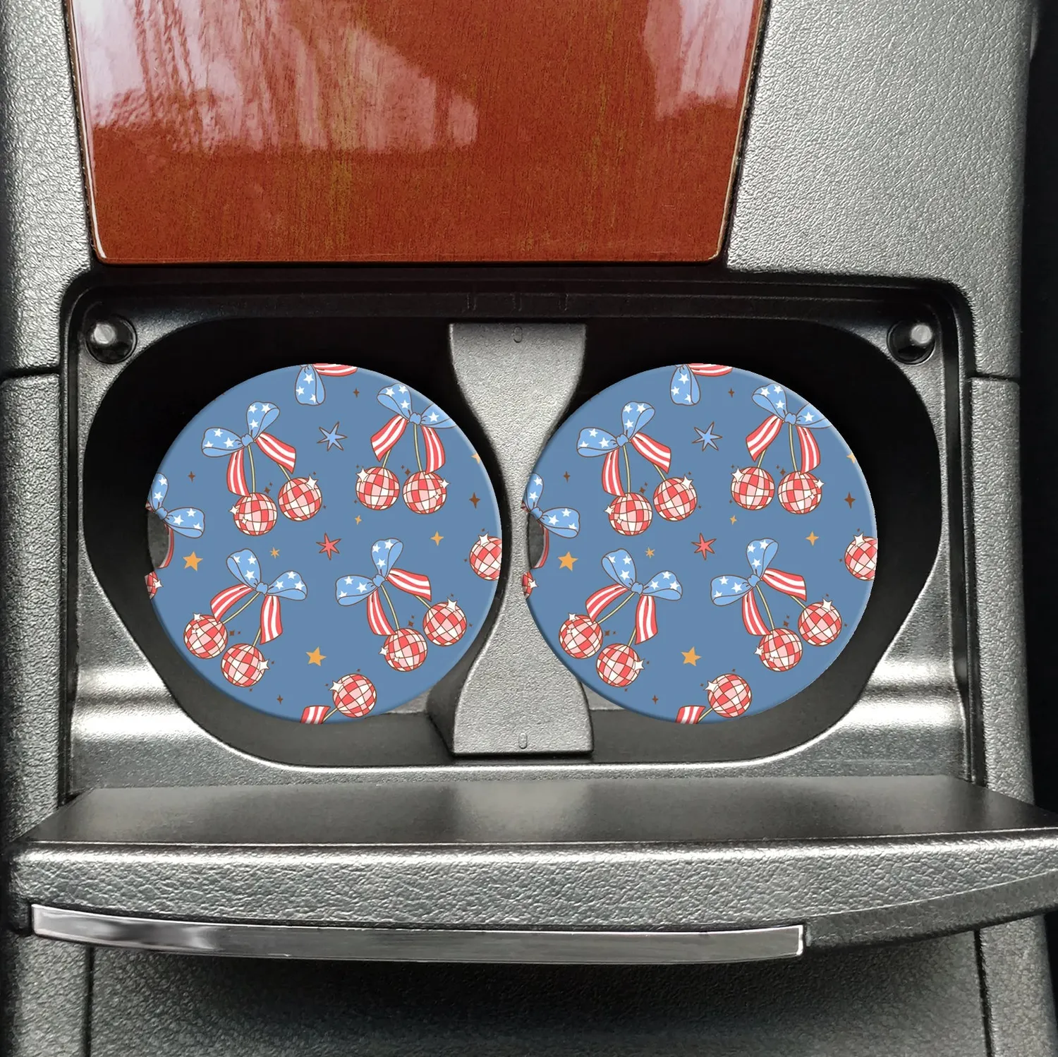 Mugsby Patriotic bil coaster 2-pak sandsten sugende