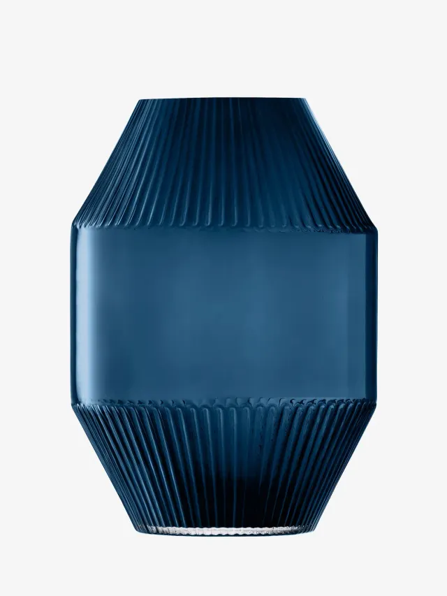 LSA Rotunda vase stor safirblå glas