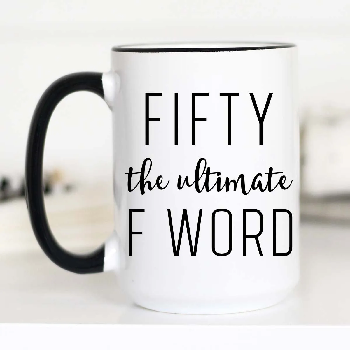 Mugsby Fifty Ultimate F Word krus 325 ml fødselsdag