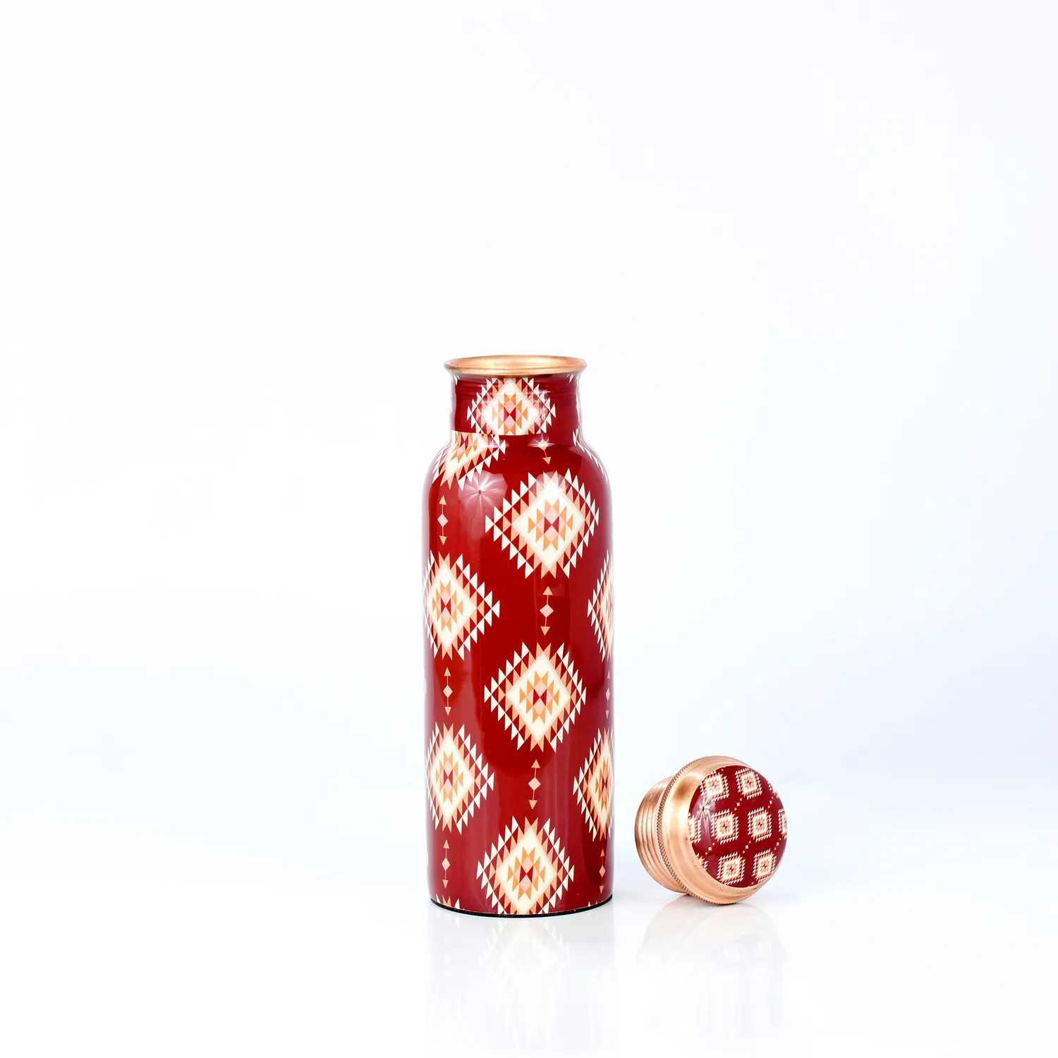 El'Cobre Limited Edition Red Checks kobberflaske 700 ml rødternet