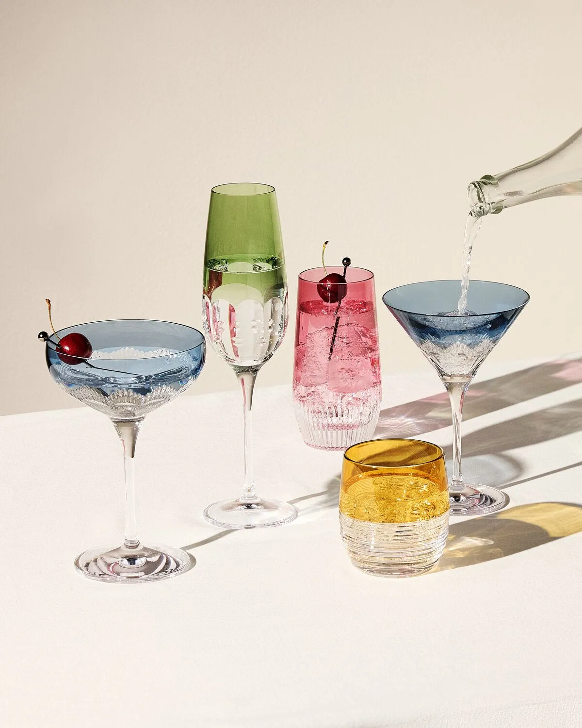Waterford Mixology champagneglas sæt 4 farvede
