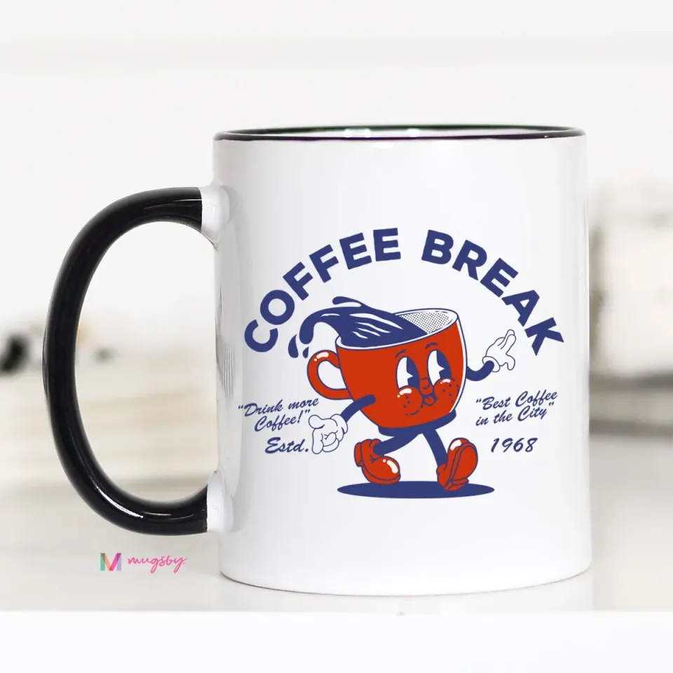 Mugsby Coffee Break krus keramik 325 ml hvid