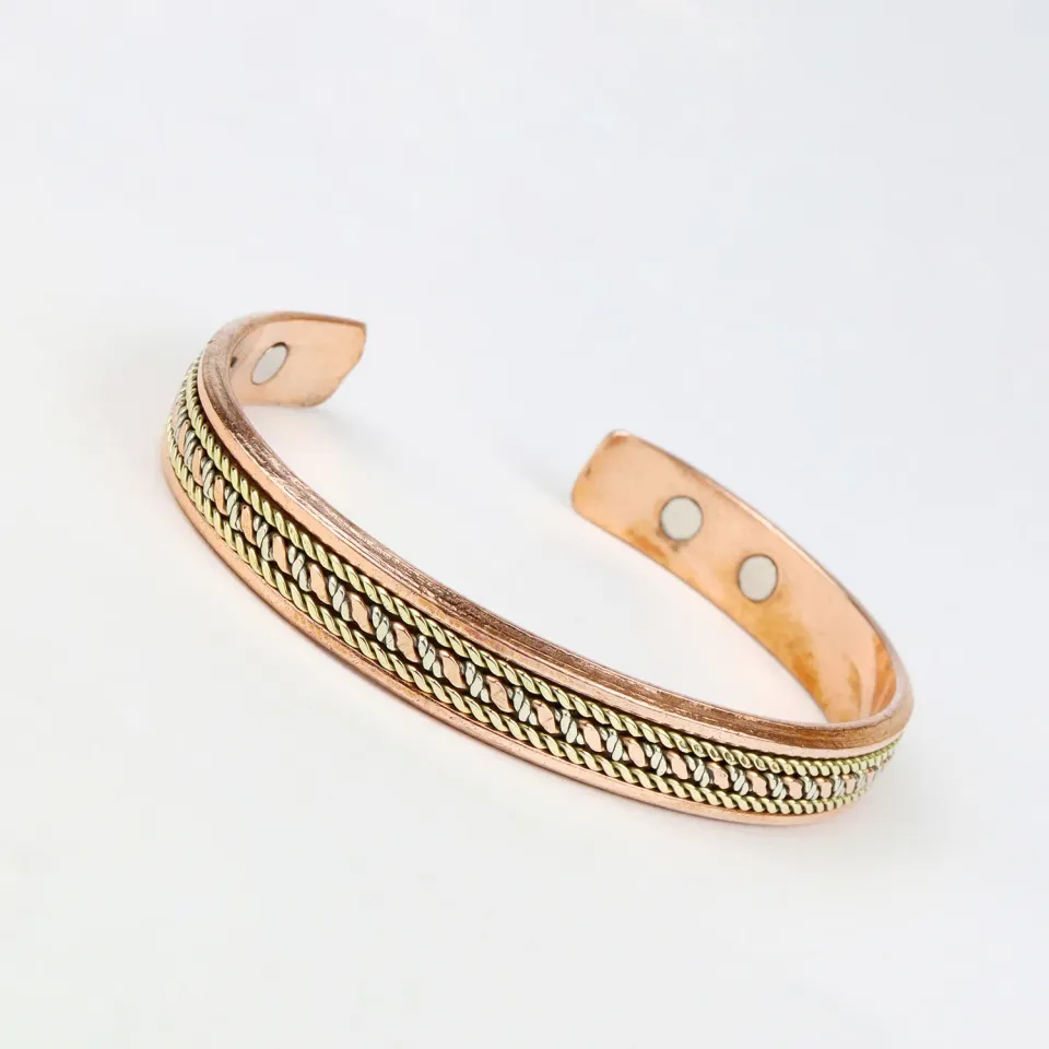 El'Cobre Design 68 kobberarmbånd flettet messing