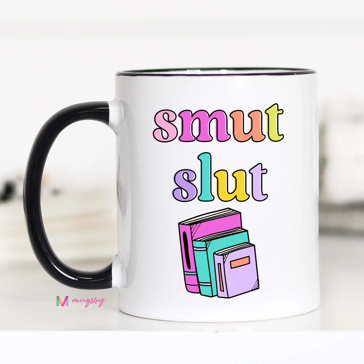 Mugsby Smut Slut krus hvid 325 ml book lover
