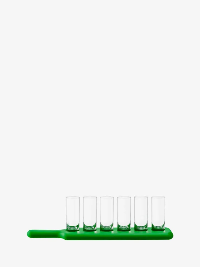LSA Paddle Pop vodka serveringssæt glas Meadow Green