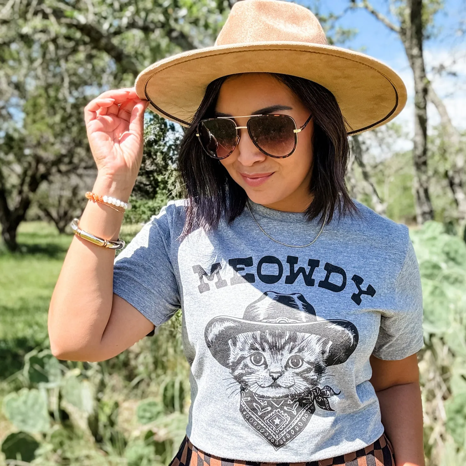 Mugsby Meowdy t-shirt cowboy kat
