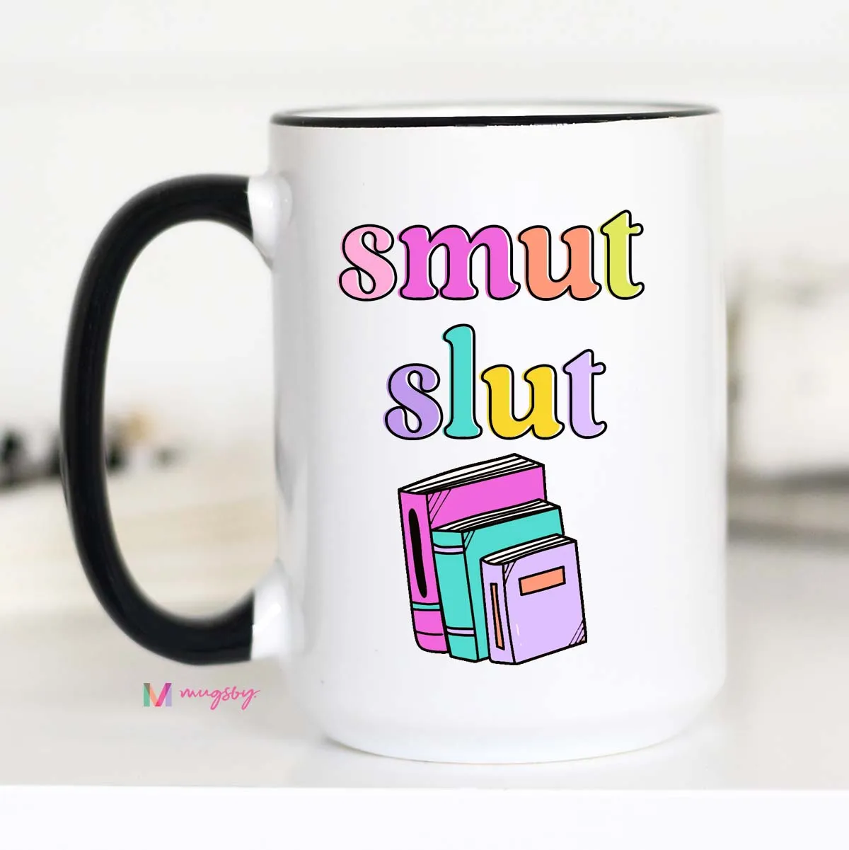 Mugsby Smut Slut krus hvid 325 ml book lover