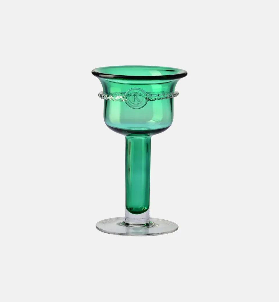Krosno Aurelia lysestage 25 cm smaragd