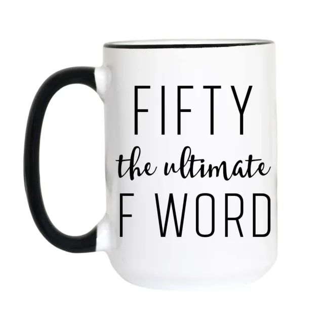 Mugsby Fifty Ultimate F Word krus 325 ml fødselsdag