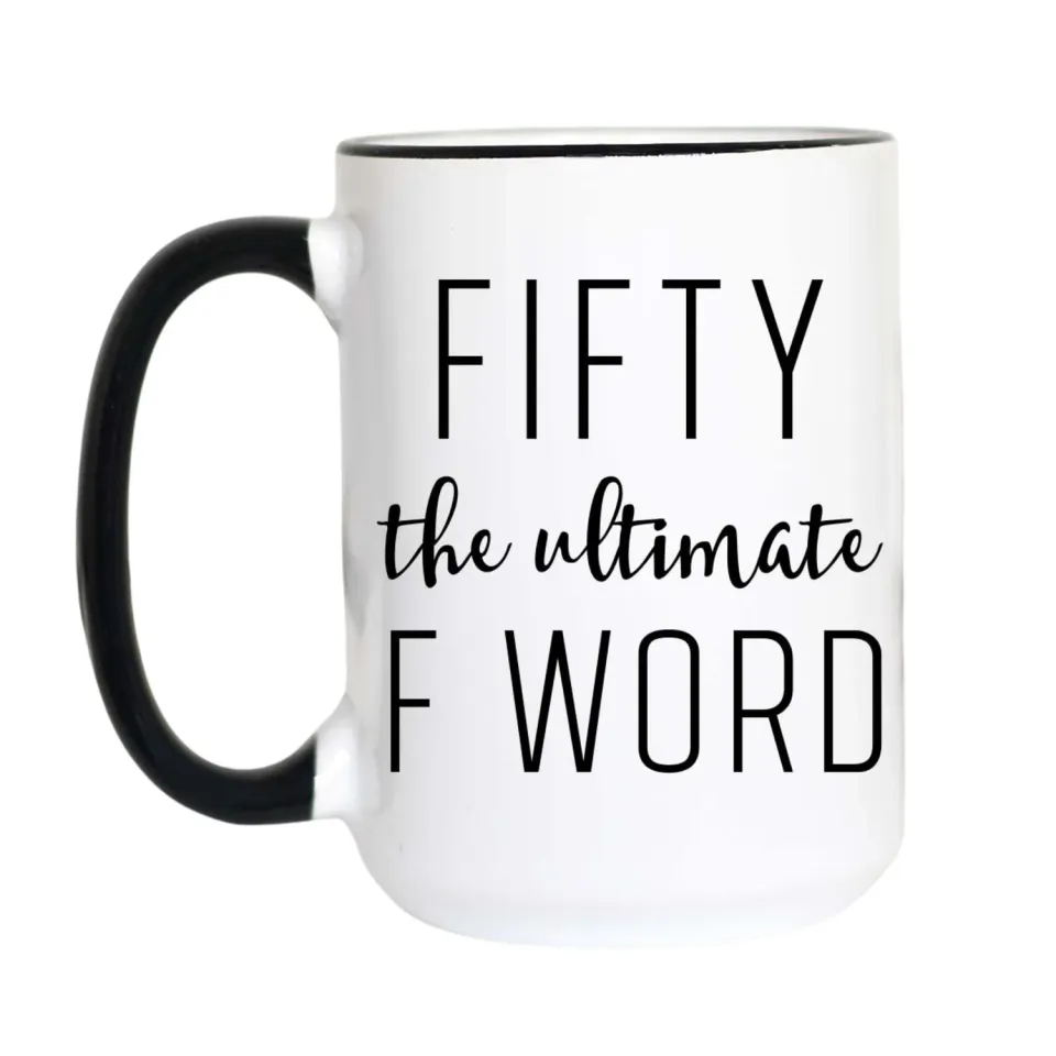 Mugsby Fifty Ultimate F Word krus 325 ml fødselsdag