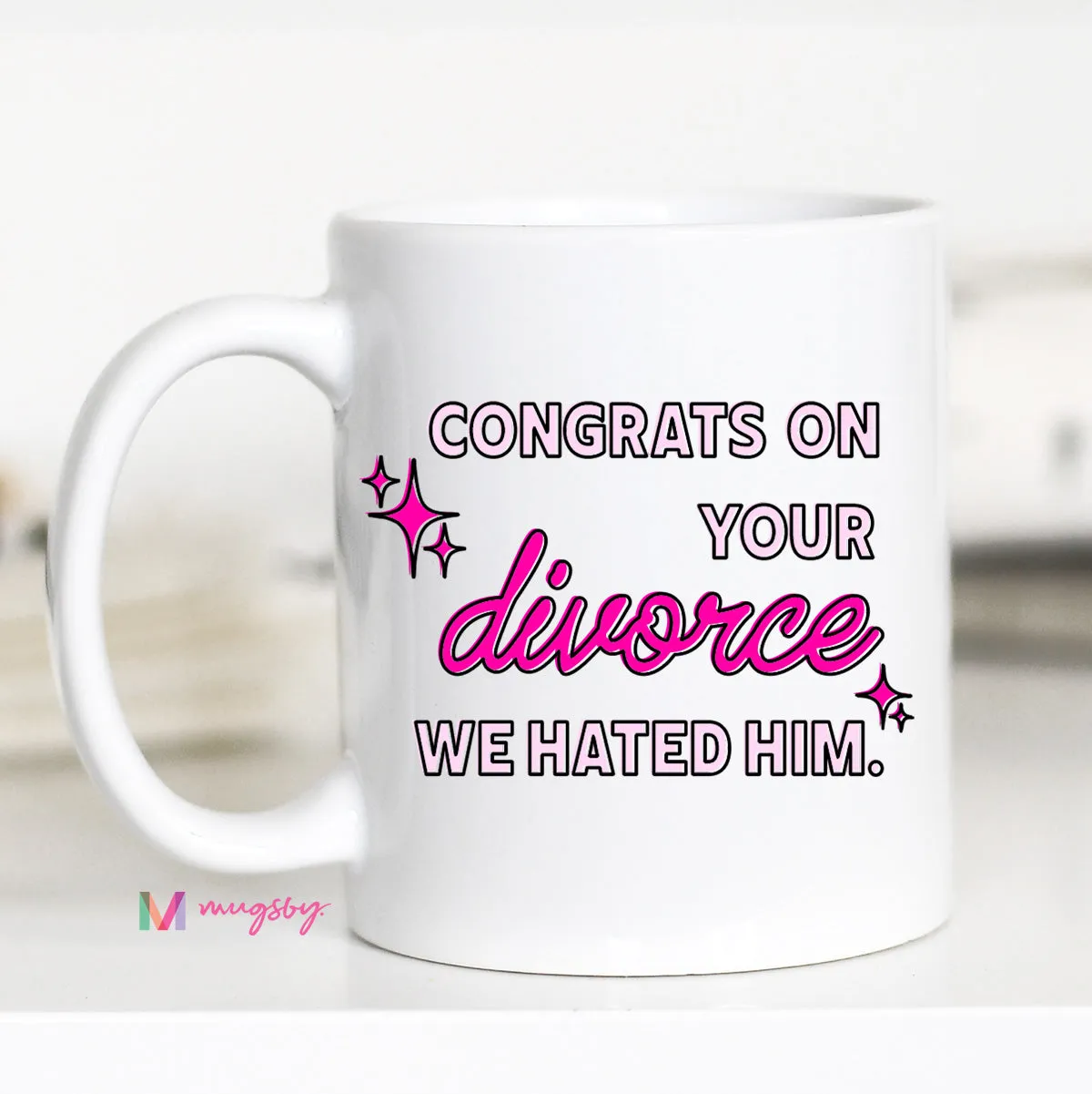 Mugsby Congrats Divorce kop 325 ml hvid sjov