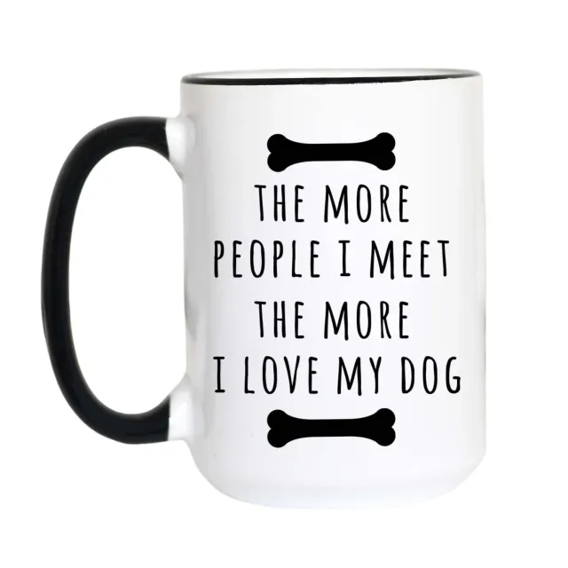 Mugsby Love My Dog krus 325 ml hvid keramik