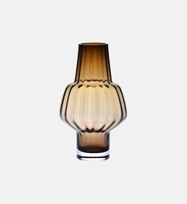 Krosno Muse vase 30 cm smoky quartz riflet