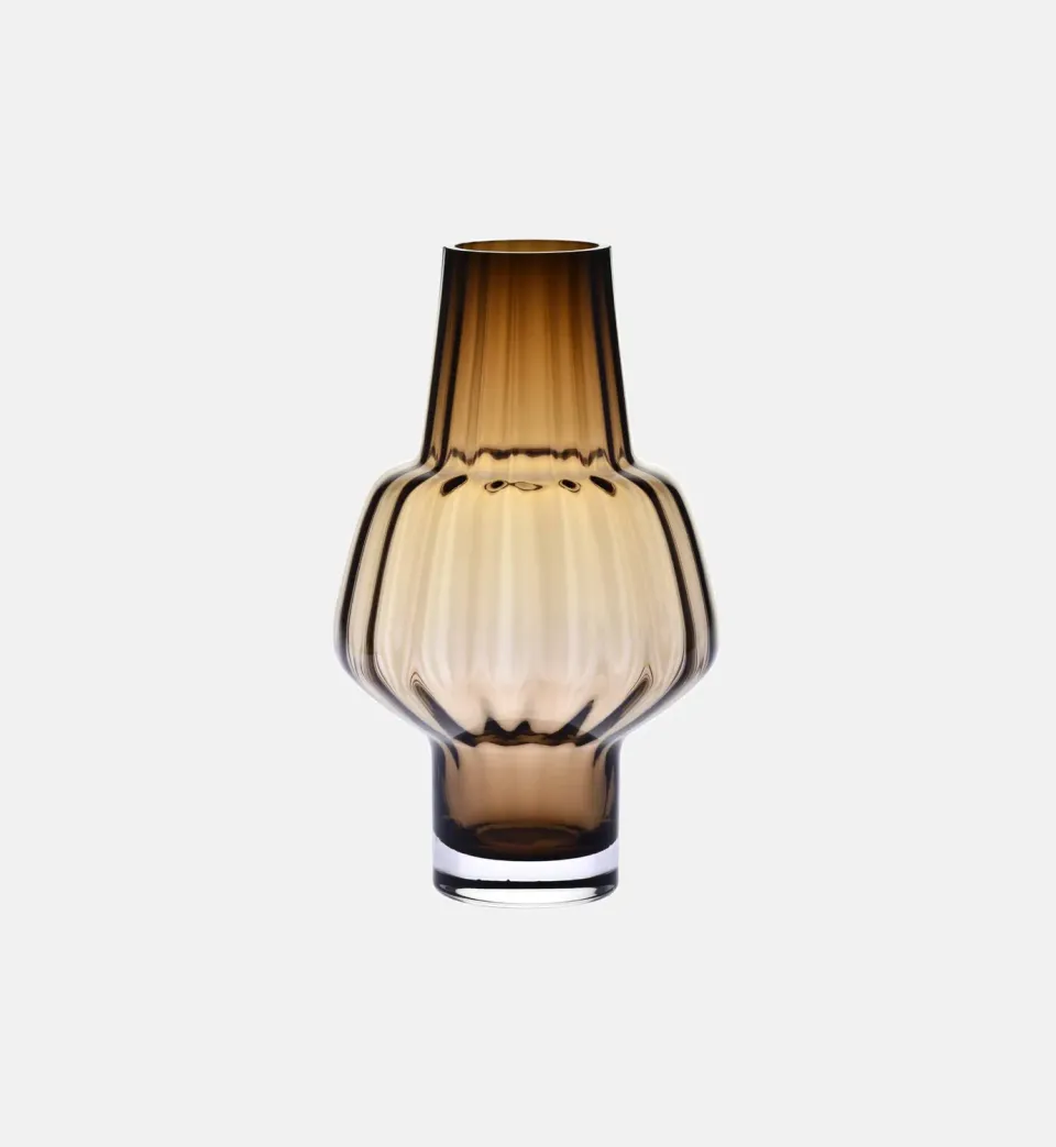 Krosno Muse vase 30 cm smoky quartz riflet