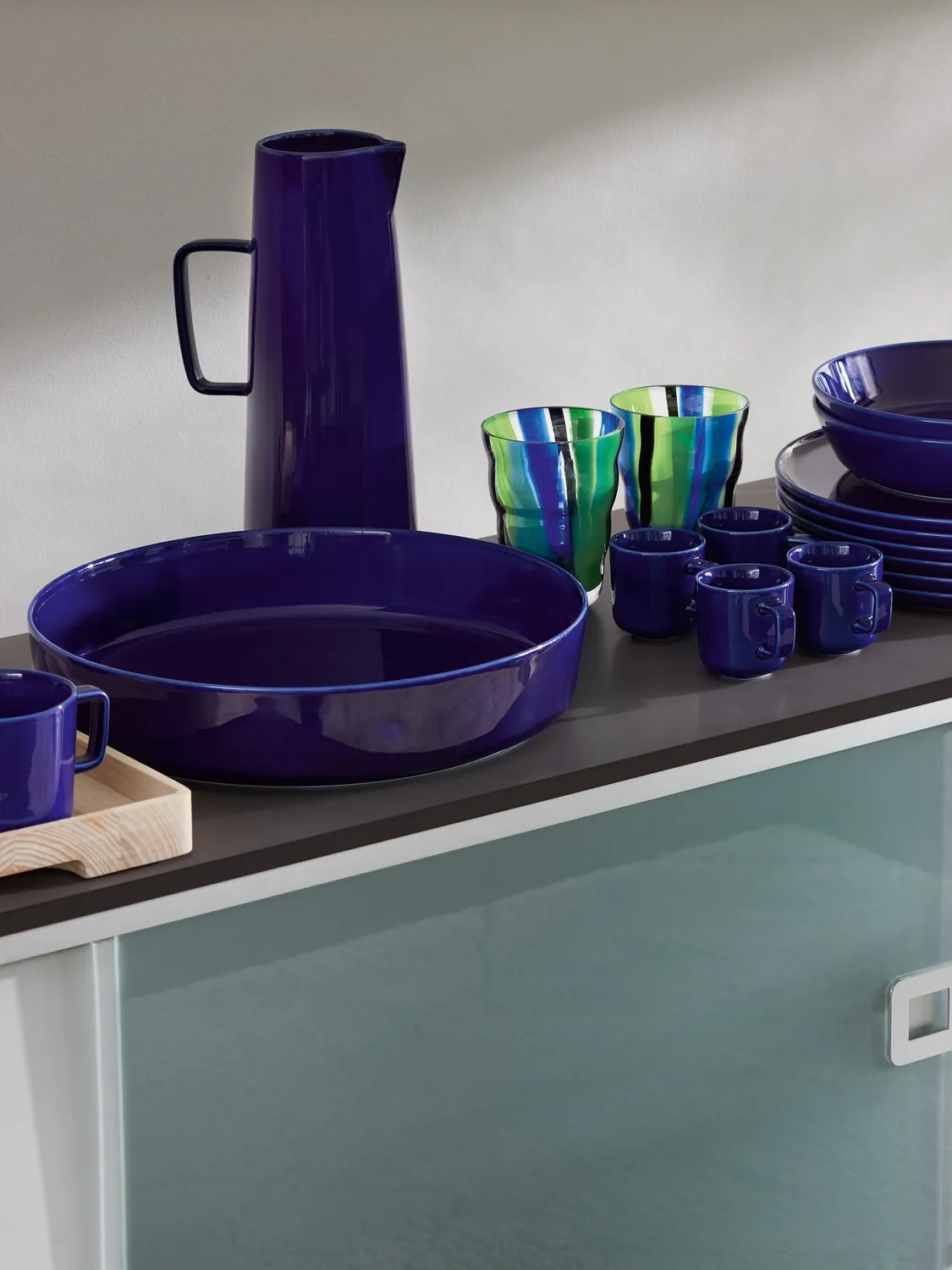 LSA Collective kande kobolt porcelæn servering