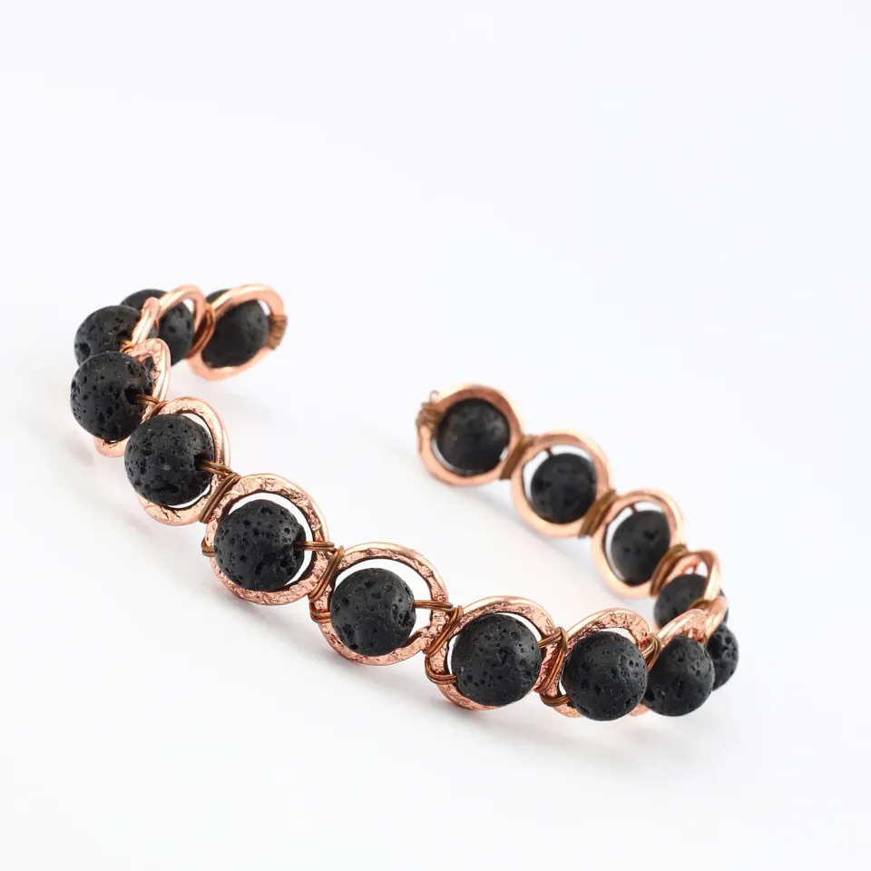 El'Cobre Copper Lava armbånd kobber lavasten
